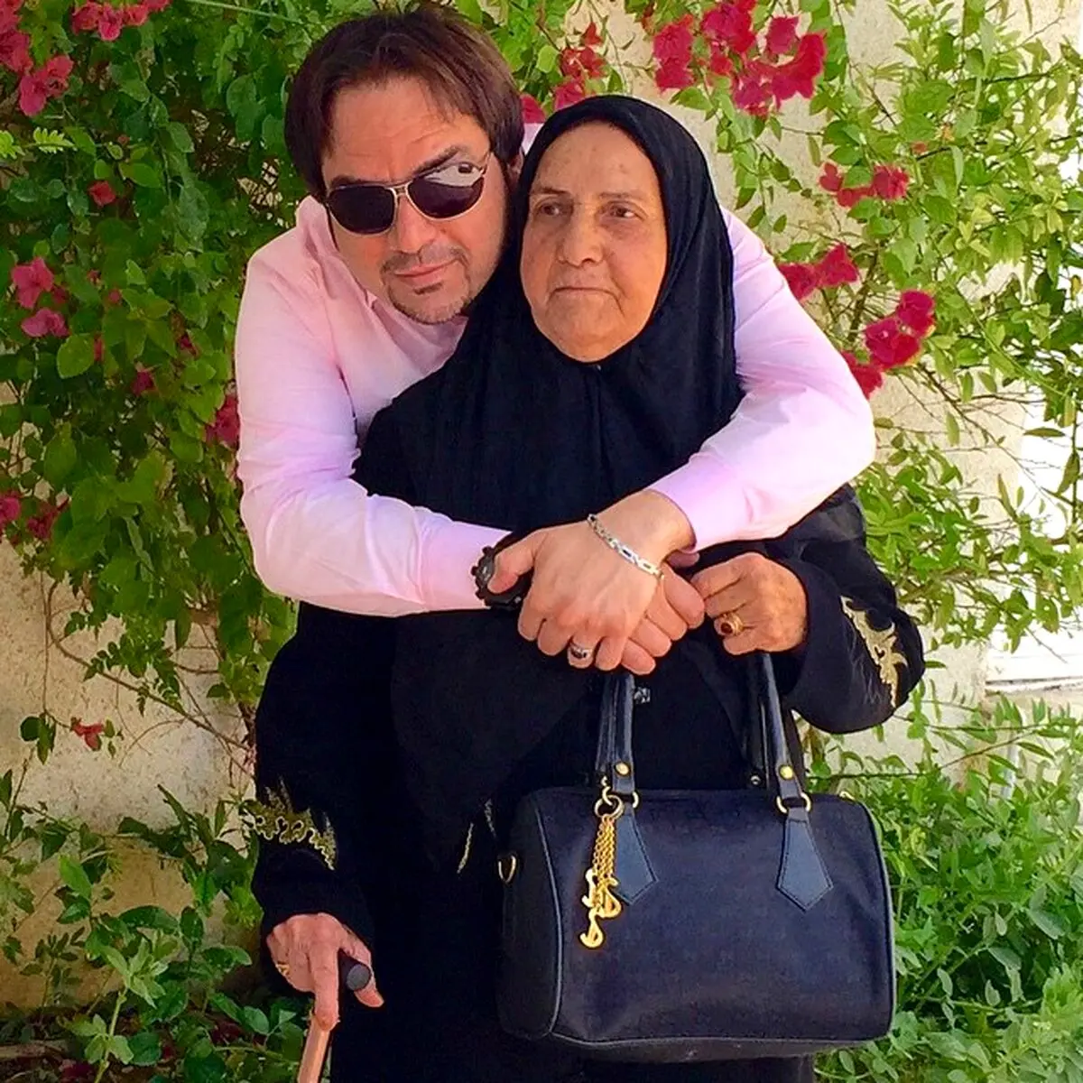 عاشقانه‌ شهرام قائدی و مادرش +تصویر دو نفره